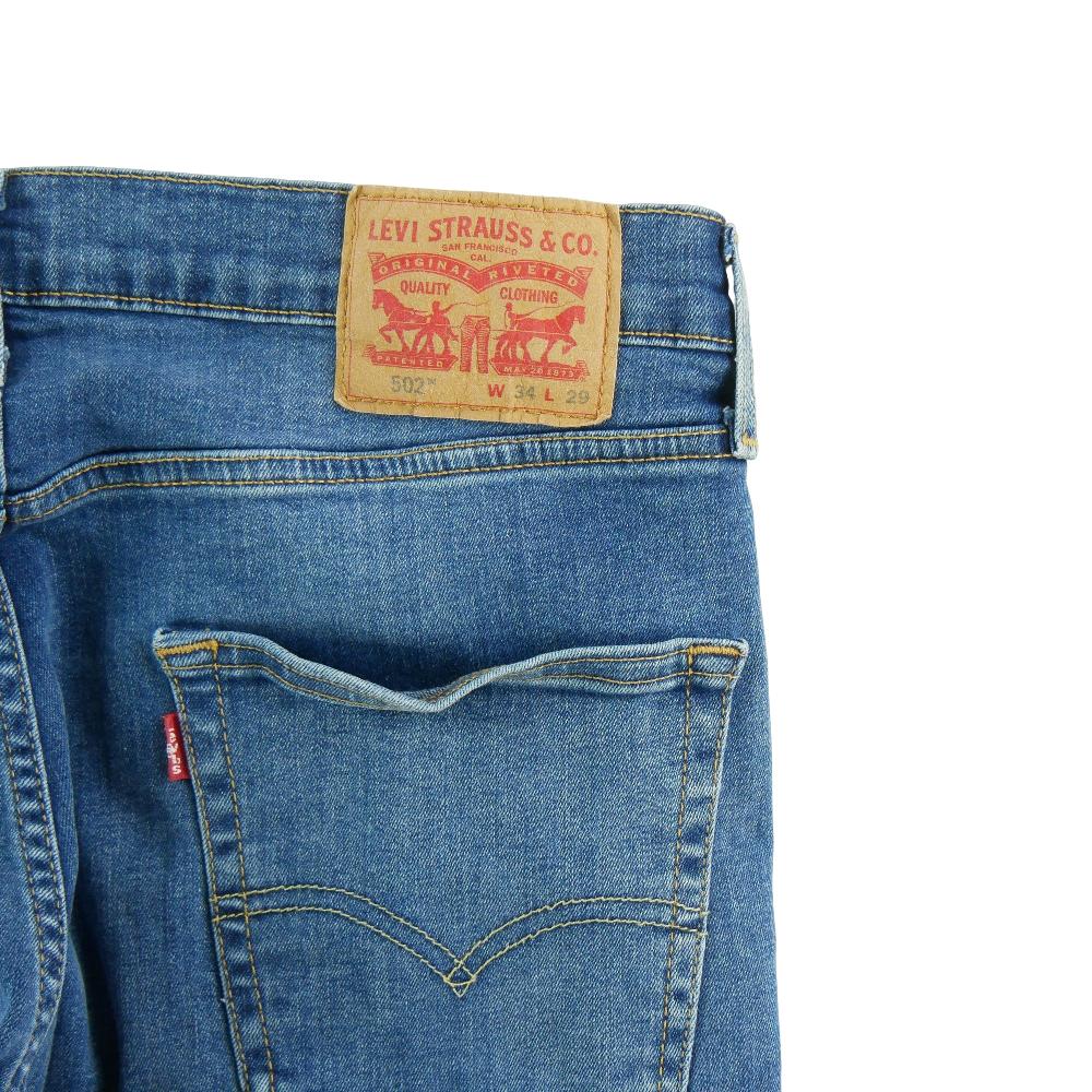 Sportswear - Levi Strauss Jean Levis 502 Regular Taper Taille W34/L29 Homme Bleu #QWE3192 - photo 5