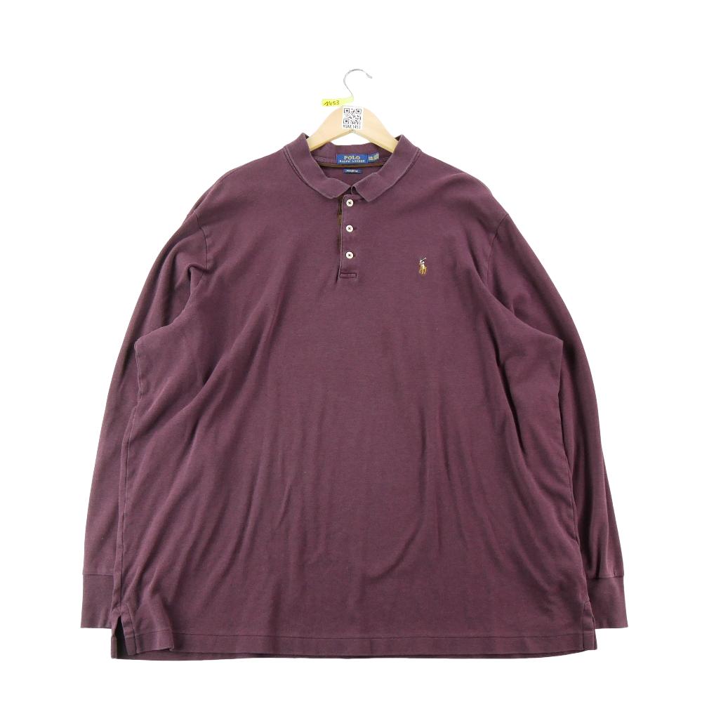 Golf - Polo Ralph Lauren Polo manches longues Classic Fit Homme Taille 2XL Bordeaux #QWE1453 - photo 1