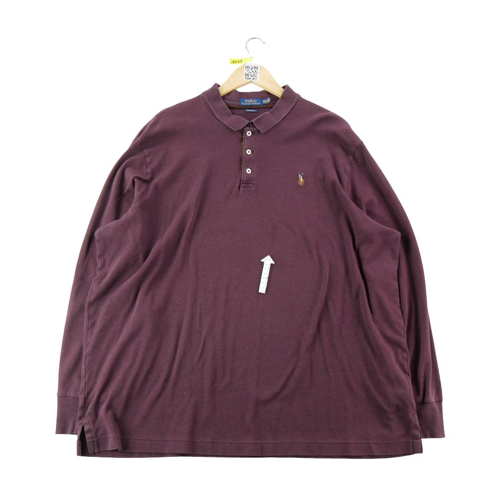 Golf - Polo Ralph Lauren Polo manches longues Classic Fit Homme Taille 2XL Bordeaux #QWE1453 - photo 3