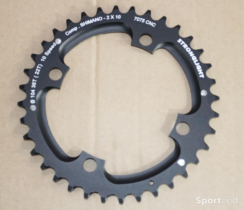 Vélo tout terrain - VTT - PLATEAU EXTÉRIEUR STRONGLIGHT ALU 7075 10V DOUBLE 4 TROUS 104MM 36T Neuf - photo 1
