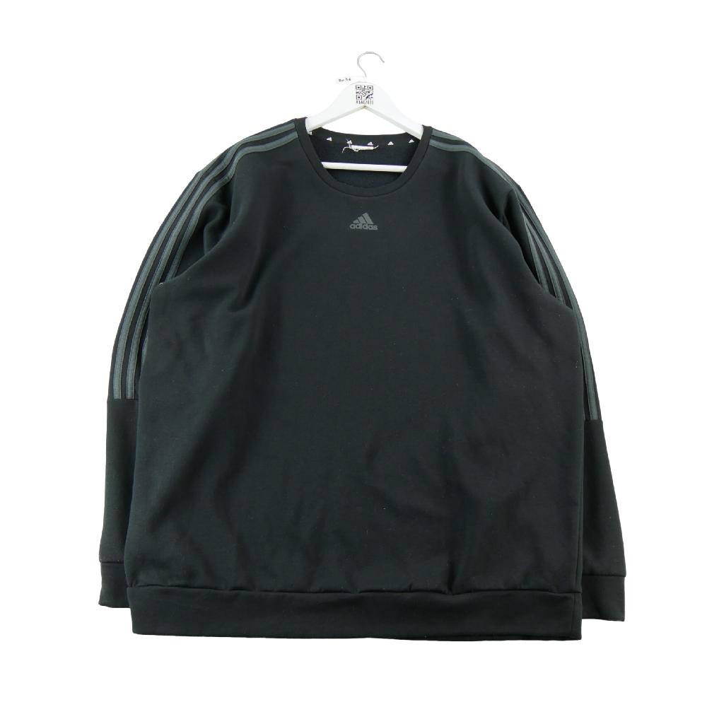 Sportswear - Adidas Sweat Sweathirt 3-Stripes Logo Performance Bandes gris foncé Homme Taille 2XL Noir #QWE7036 - photo 1