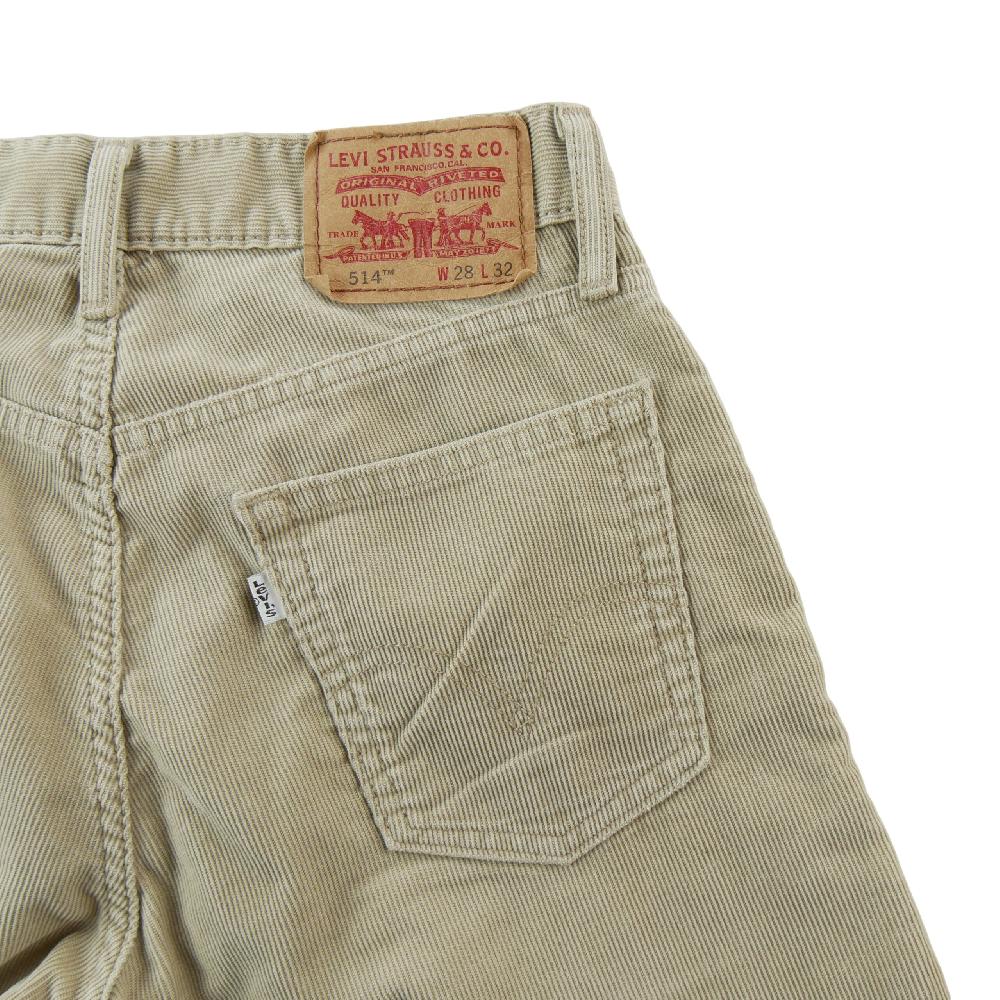Sportswear - Levi Strauss Pantalon 514 Slim Straight Levis Velours côtelé Taille W28/L32 Homme Beige #QWE3464 - photo 4