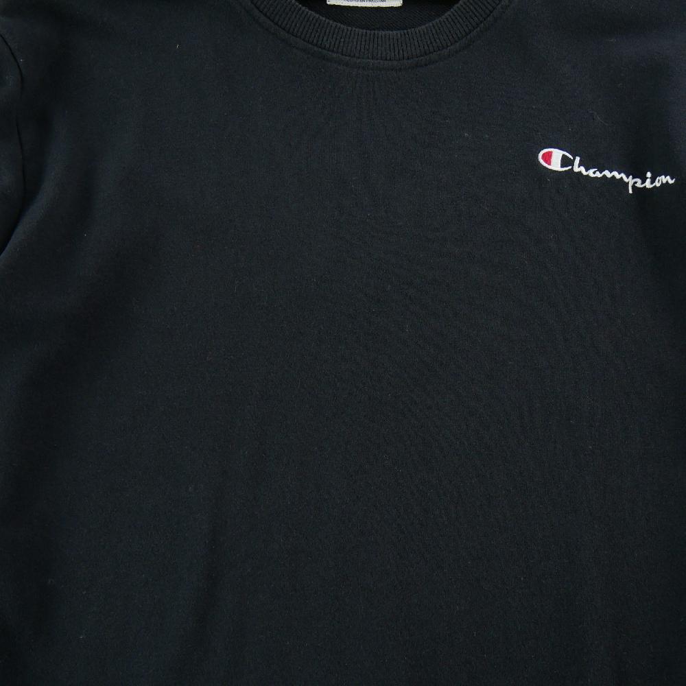Sportswear - Champion Sweat Logo script brodé Patch C manche Col rond Coupe ample Homme Taille 2XL Noir #QWE7558 - photo 3