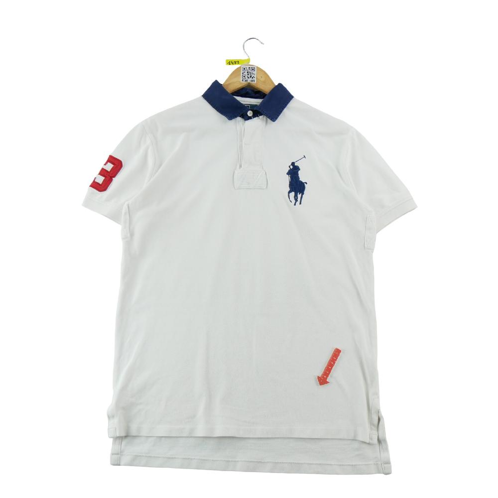 Golf - Polo Ralph Lauren Polo manches courtes Big Pony 3 Maille piquée coton Homme Taille M Blanc #QWE1489 - photo 6