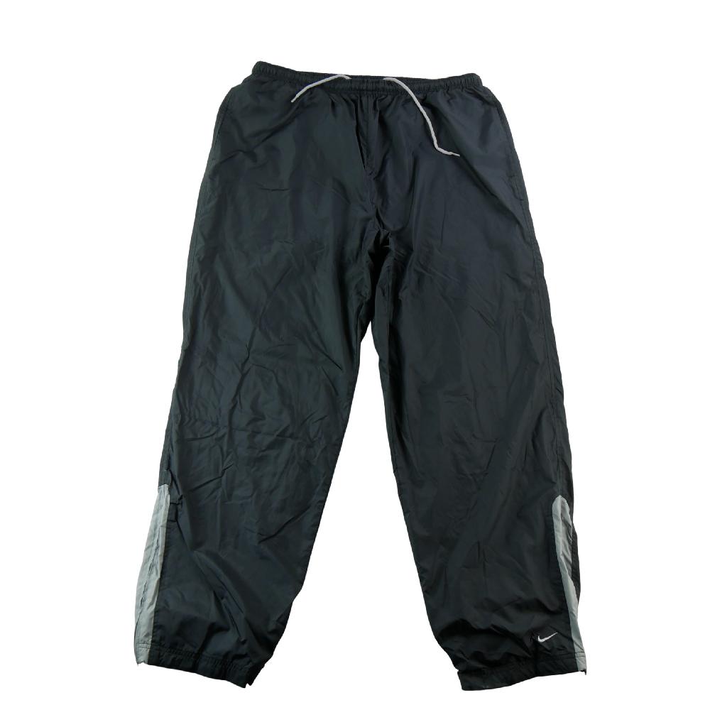 Fitness / Cardio training - Nike Jogging Swoosh brodé Y2K Nylon doublé Vintage Bas zippés Homme Taille 3XL Noir #QWE3642 - photo 1