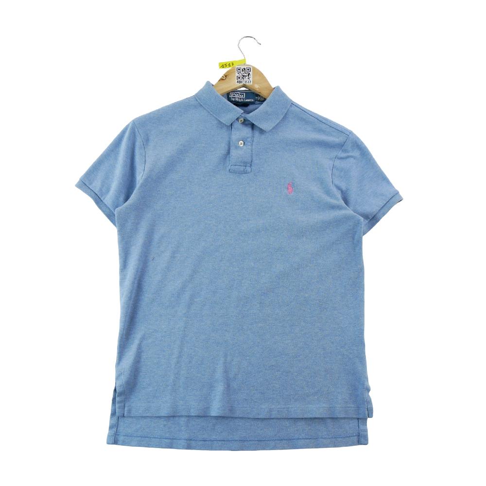 Golf - Polo Ralph Lauren Polo manches courtes Custom Fit Pony rose brodé Homme Taille S Bleu clair #QWE1517 - photo 2