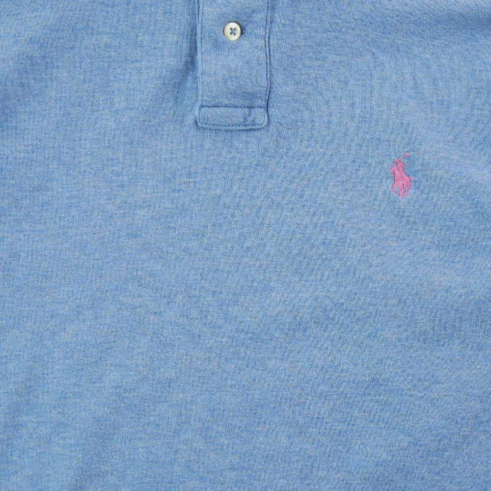 Golf - Polo Ralph Lauren Polo manches courtes Custom Fit Pony rose brodé Homme Taille S Bleu clair #QWE1517 - photo 4