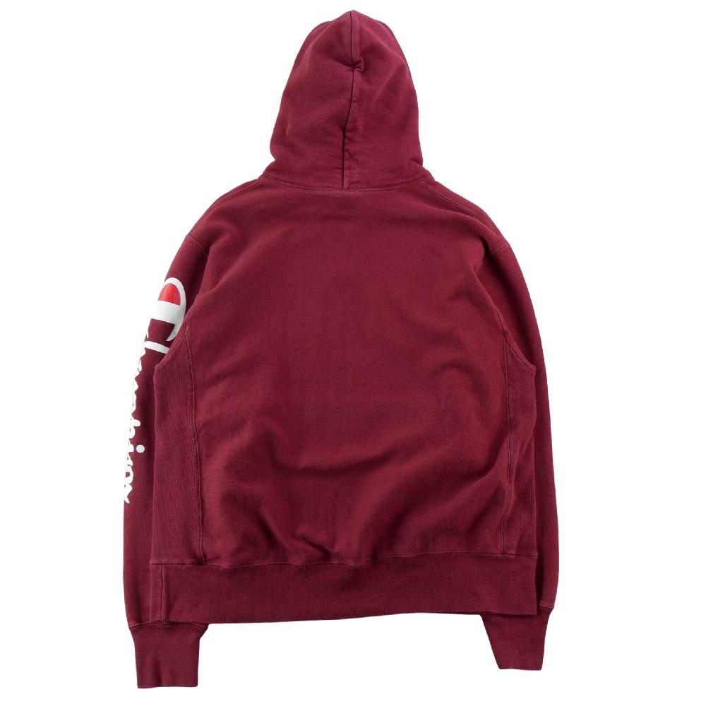 Sportswear - Champion Sweat à capuche Reverse Weave GF68 Logo script brodé Sepia Red VBX Homme Taille L #QWE7818 - photo 2