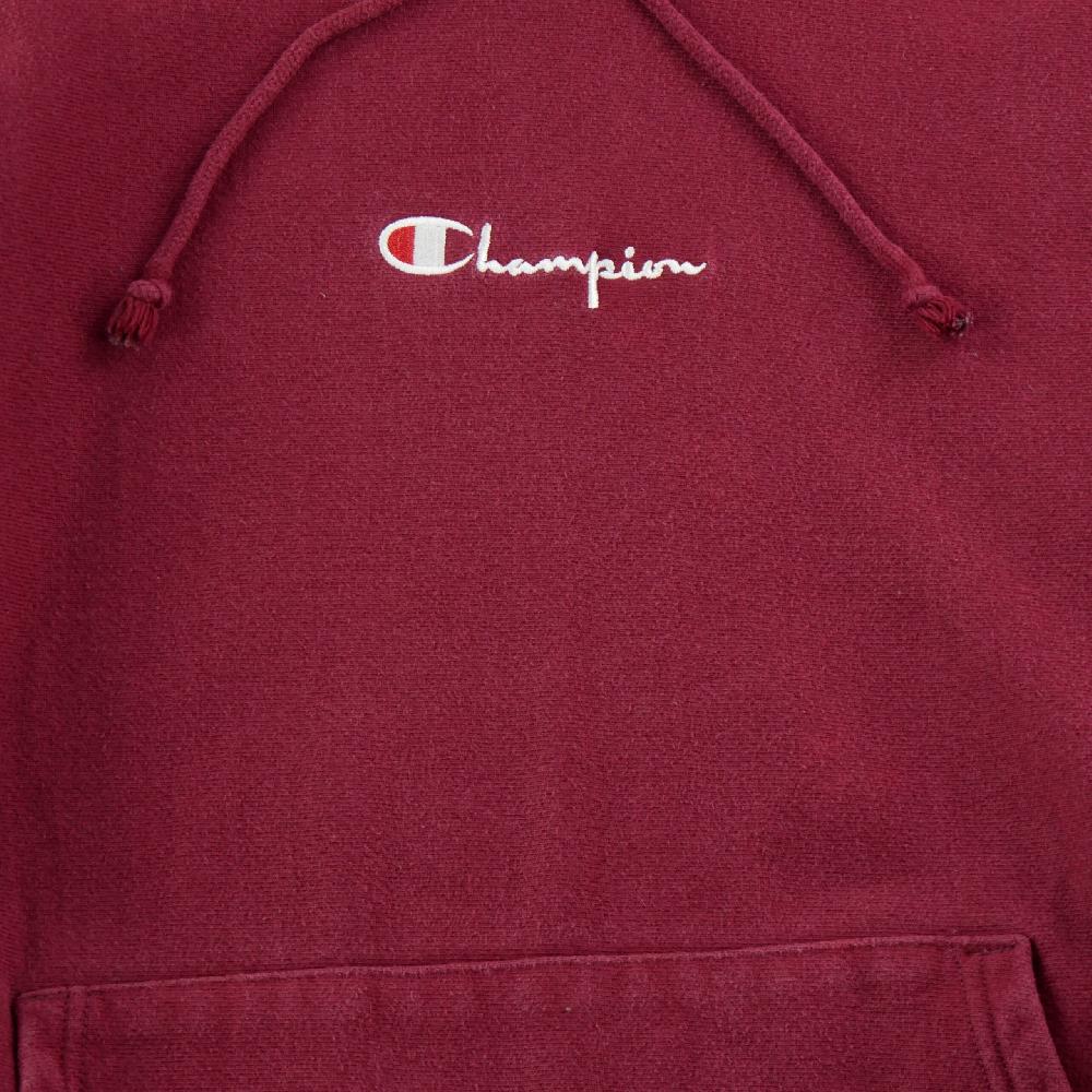 Sportswear - Champion Sweat à capuche Reverse Weave GF68 Logo script brodé Sepia Red VBX Homme Taille L #QWE7818 - photo 3
