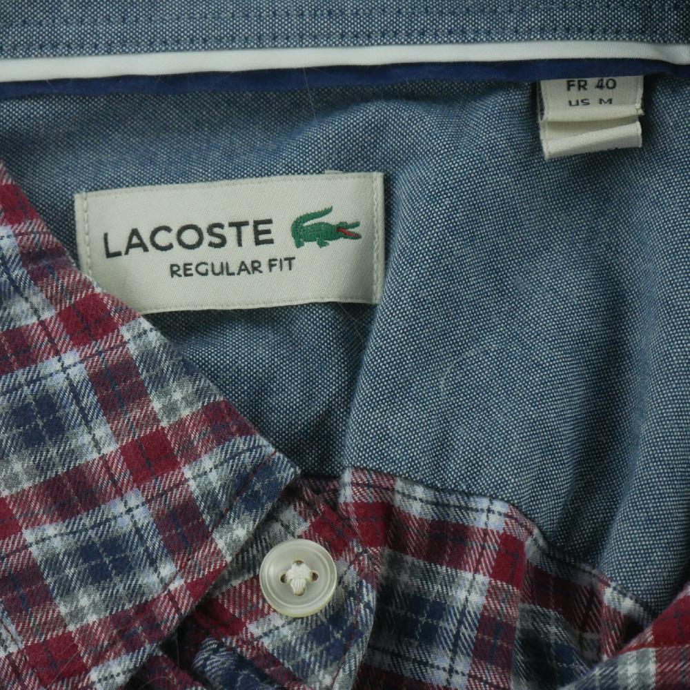 Randonnée / Trek - Lacoste Chemise classique Homme Taille M à carreaux Bordeaux - photo 6