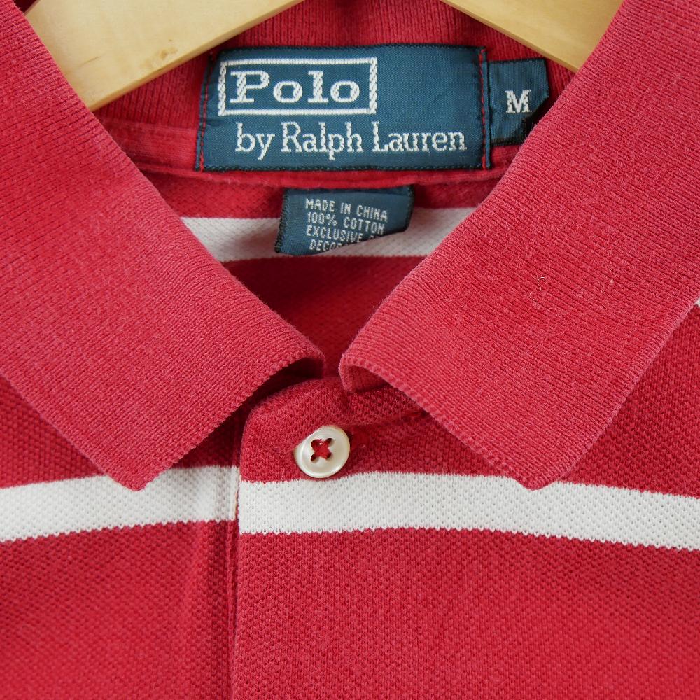 Golf - Polo Ralph Lauren Polo manches courtes Mesh Pony à Rayure Rayé Homme Taille M Rouge #QWE1871 - photo 6