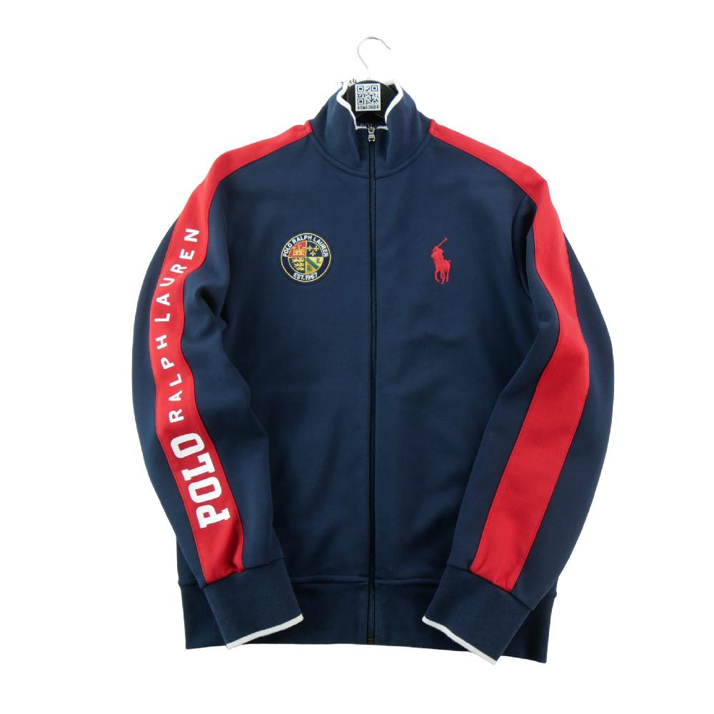 Sportswear - Polo Ralph Lauren Veste Écusson Est. 1967 Veste de survêtement zippée Homme Taille S Marine #QWE3684 - photo 1