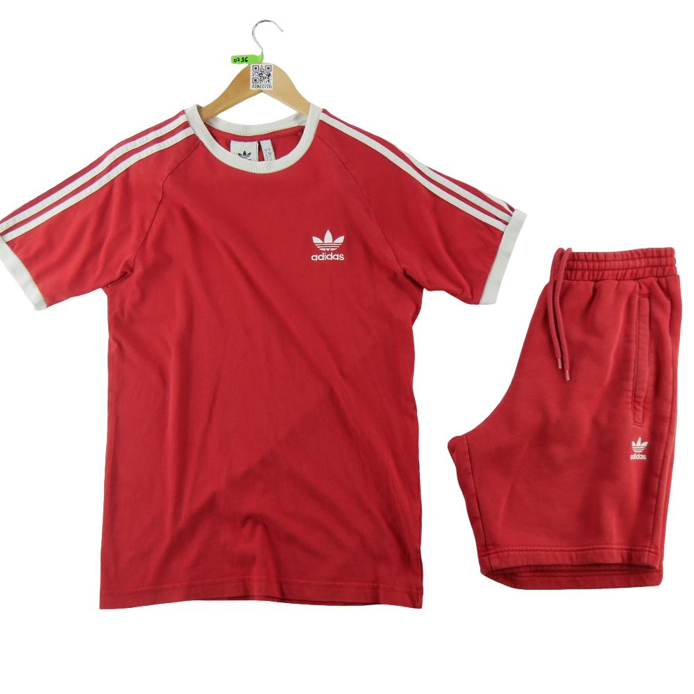 Fitness / Cardio training - Adidas Originals Ensemble T-Shirt et Short Homme Taille S Rouge #QWE0726 - photo 1