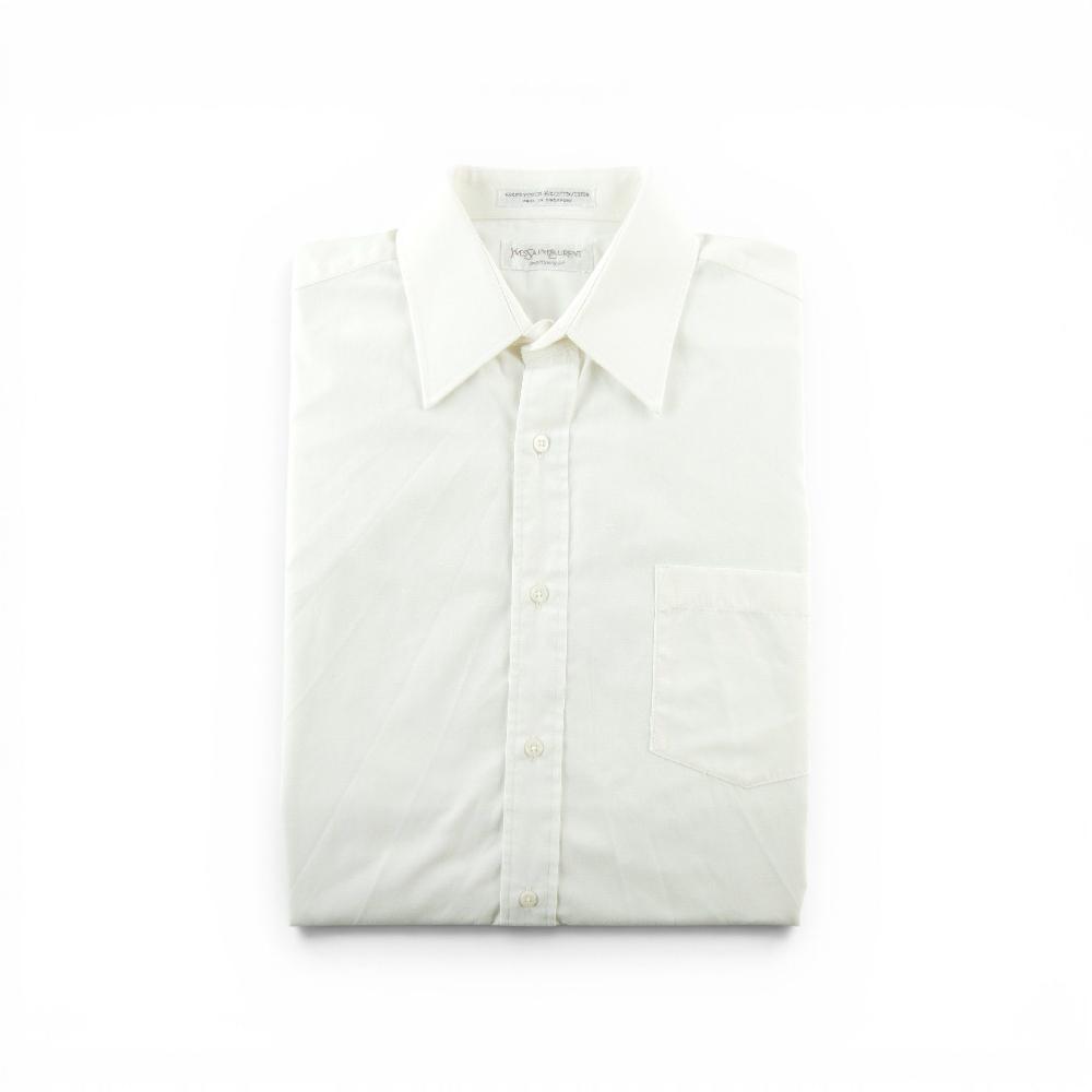 Sportswear - Yves Saint-Laurent Chemise classique Homme Taille M uni Blanc #QWE1682 - photo 1