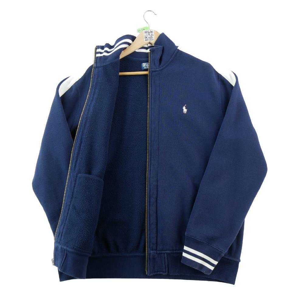 Sportswear - Polo Ralph Lauren Veste Pony brodé blanc Bandes blanches contrastées Homme Taille XL Marine #QWE4434 - photo 3