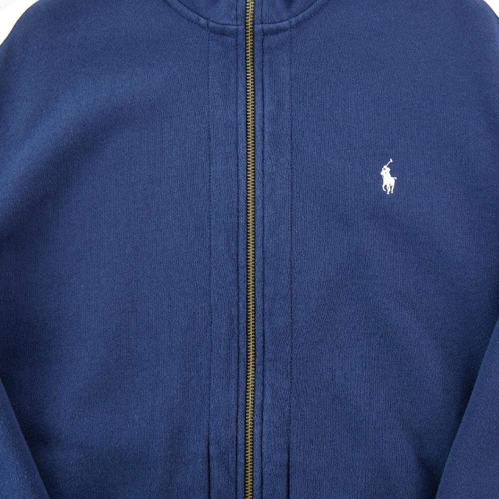 Sportswear - Polo Ralph Lauren Veste Pony brodé blanc Bandes blanches contrastées Homme Taille XL Marine #QWE4434 - photo 4