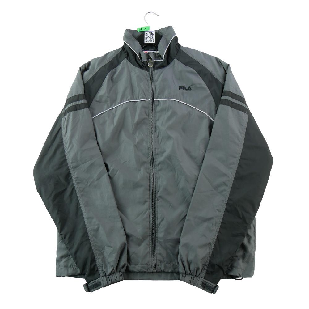 Sportswear - Fila Veste Color block gris et noir Doublure mesh Poignets ajustables Homme Taille L #QWE0210 - photo 1