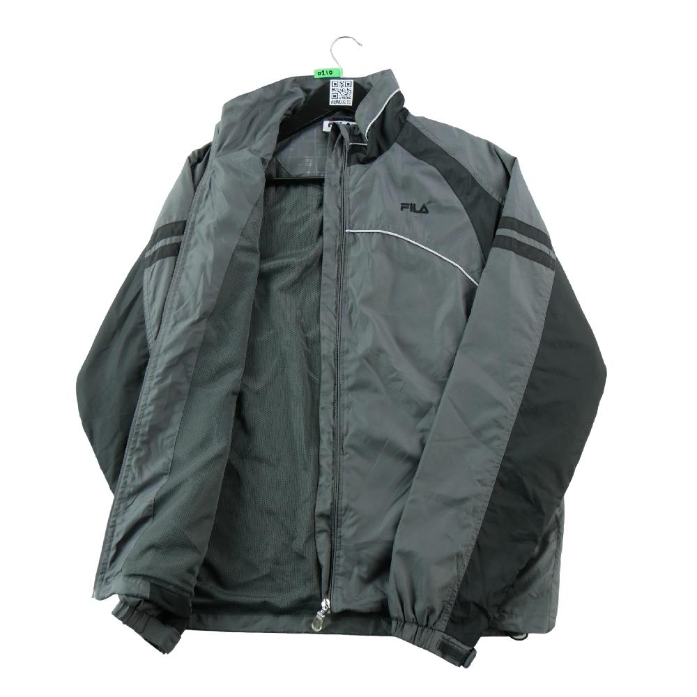 Sportswear - Fila Veste Color block gris et noir Doublure mesh Poignets ajustables Homme Taille L #QWE0210 - photo 3