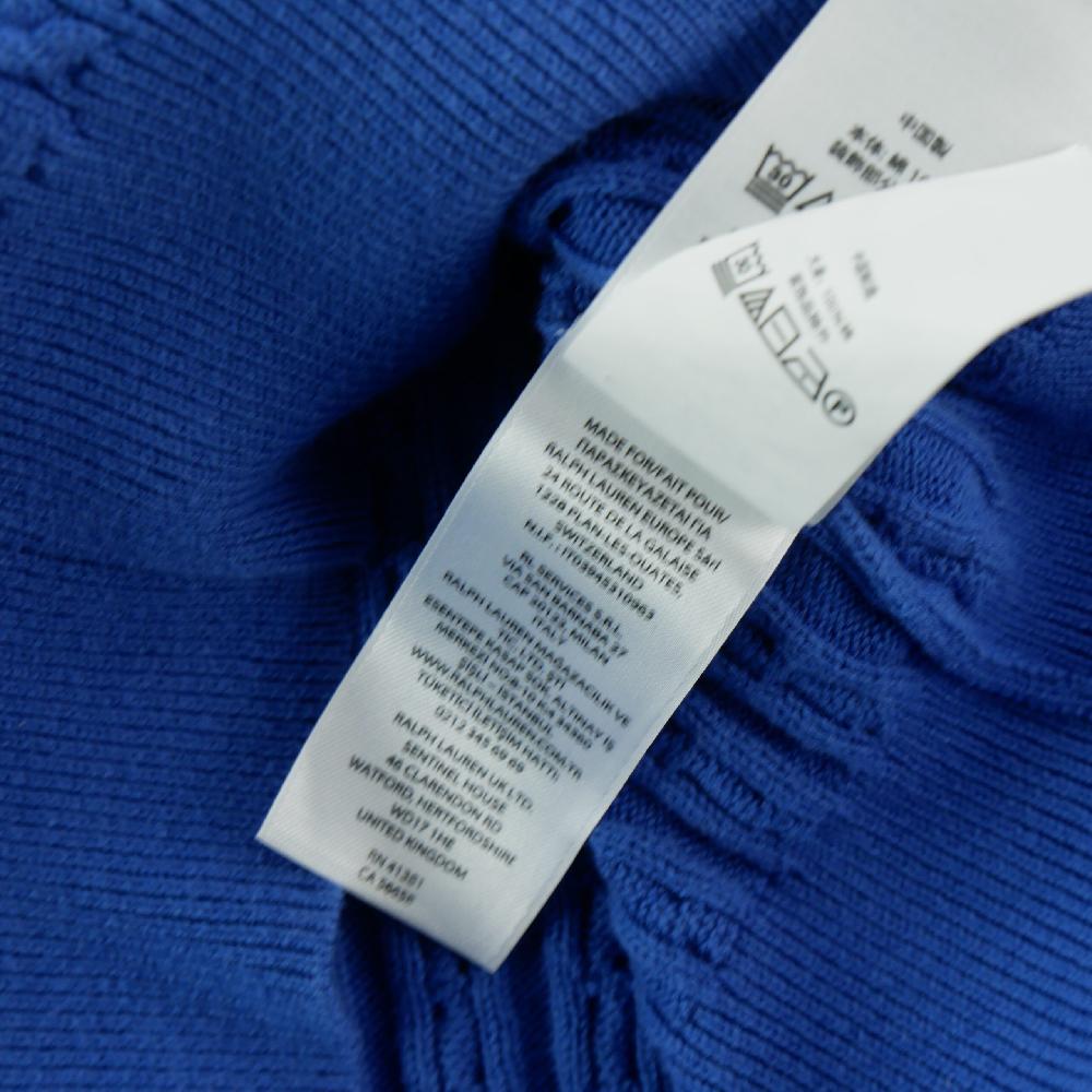 Sportswear - Polo Ralph Lauren Gilets Cable-Knit Cotton Cardigan Maille torsadée Fille Taille 7 ans Bleu #QWE0342 - photo 5