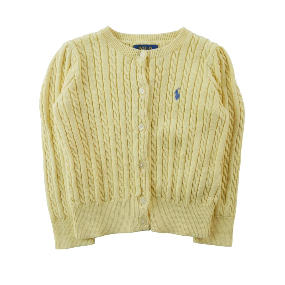 Sportswear - Polo Ralph Lauren Gilets Mini Cable Knit Cotton Cardigan Maille torsadée Fille Taille 3 ans #QWE3062 - photo 1