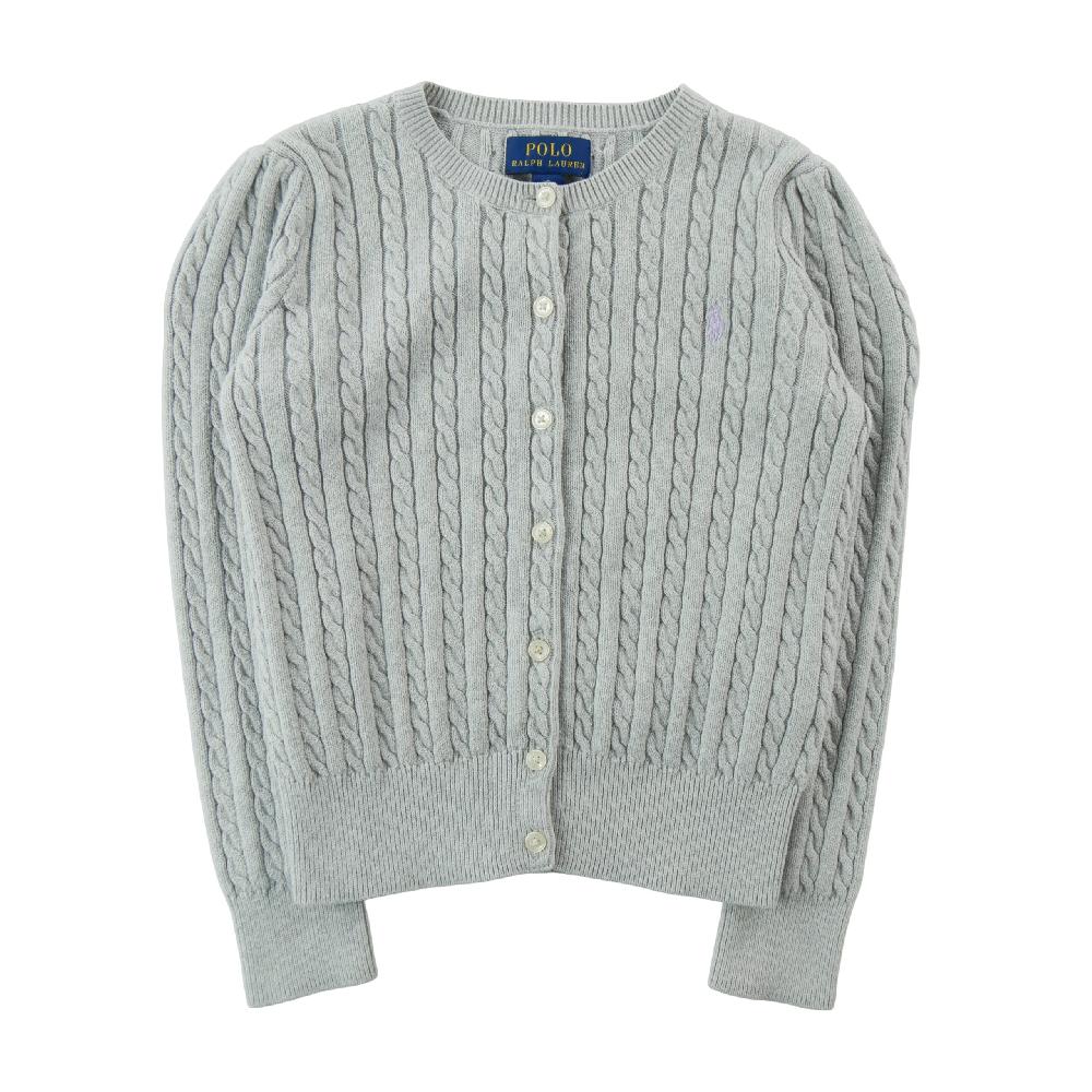 Sportswear - Polo Ralph Lauren Gilets Cardigan torsadé Pony brodé Maille 100% coton Fille Taille 6 ans #QWE7817 - photo 1
