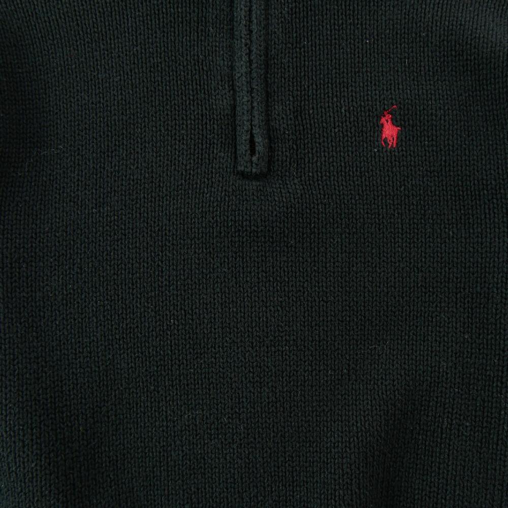Sportswear - Polo Ralph Lauren Pull 1/4 zip Pony rouge brodé Col montant côtelé Garçon Taille 8 ans Noir #QWE7757 - photo 3