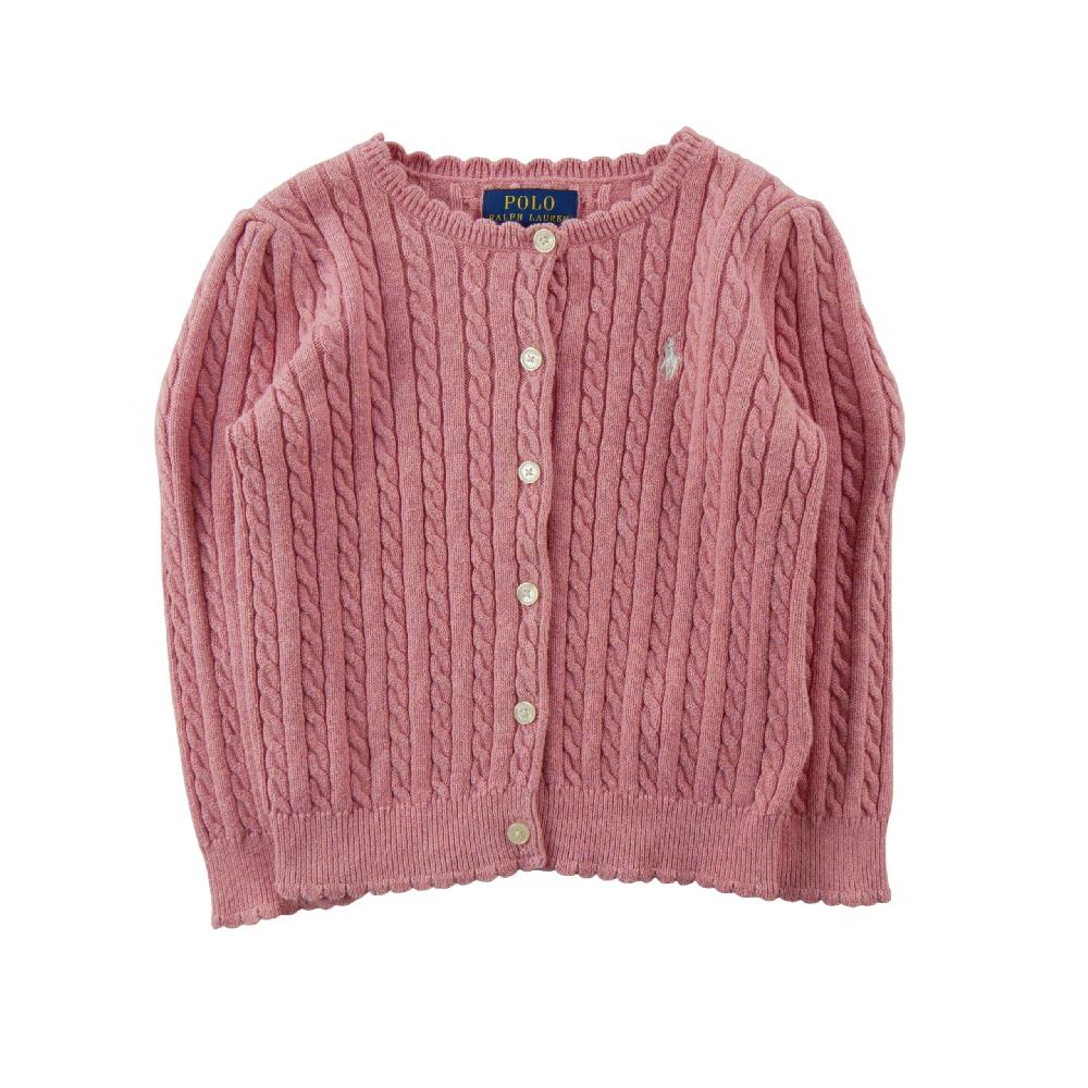 Sportswear - Polo Ralph Lauren Gilets Mini-Cable Cotton Cardigan Maille torsadée Fille Taille 2 ans Rose #QWE0329 - photo 1