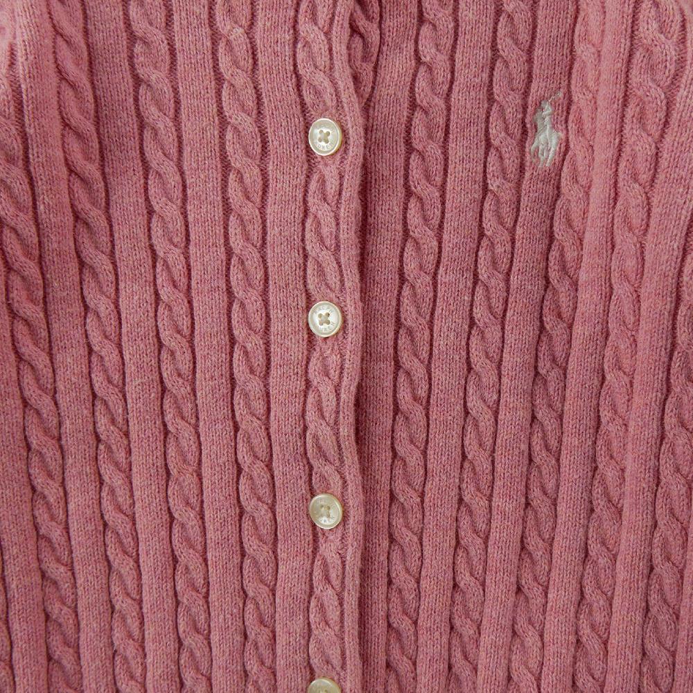 Sportswear - Polo Ralph Lauren Gilets Mini-Cable Cotton Cardigan Maille torsadée Fille Taille 2 ans Rose #QWE0329 - photo 3