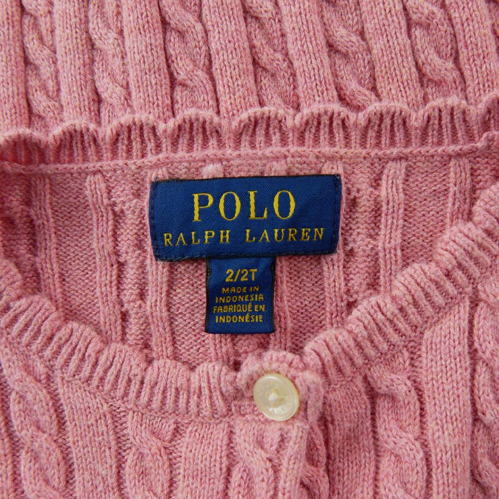 Sportswear - Polo Ralph Lauren Gilets Mini-Cable Cotton Cardigan Maille torsadée Fille Taille 2 ans Rose #QWE0329 - photo 5