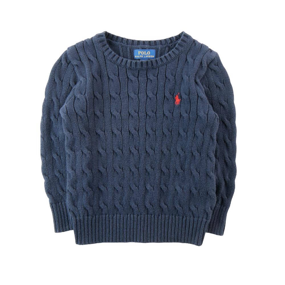 Sportswear - Polo Ralph Lauren Pull Cable-Knit Cotton Sweater Maille torsadée Garçon Taille 4 ans Marine #QWE7760 - photo 1