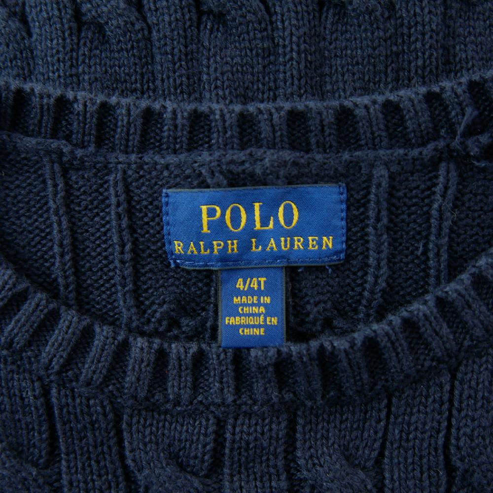 Sportswear - Polo Ralph Lauren Pull Cable-Knit Cotton Sweater Maille torsadée Garçon Taille 4 ans Marine #QWE7760 - photo 5