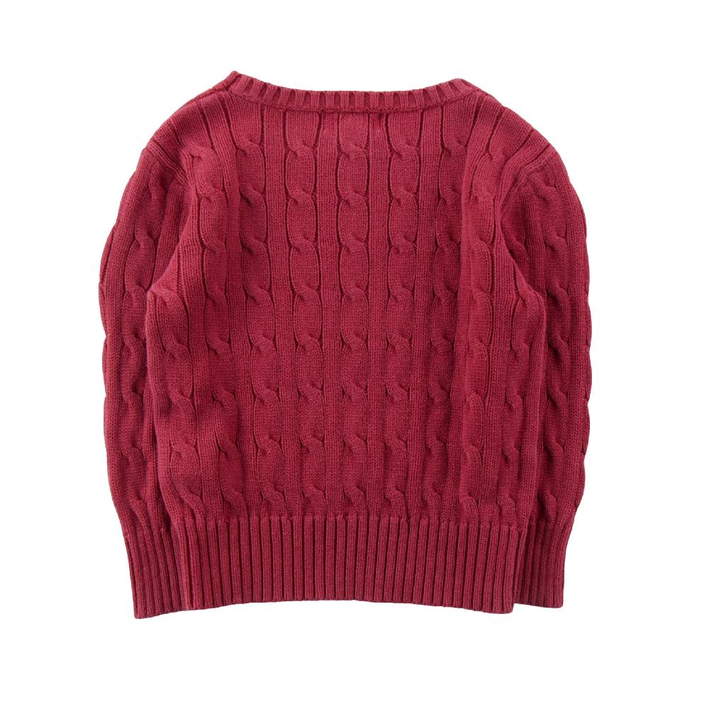 Sportswear - Polo Ralph Lauren Pull Maille torsadée Pony brodé 100% coton Col rond Garçon Taille 3 ans #QWE4296 - photo 2