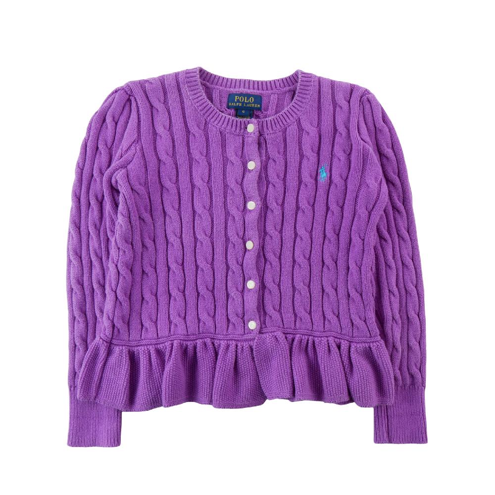 Sportswear - Polo Ralph Lauren Gilets Cable-Knit Cotton Cardigan Maille torsadée Fille Taille 6 ans #QWE7744 - photo 1