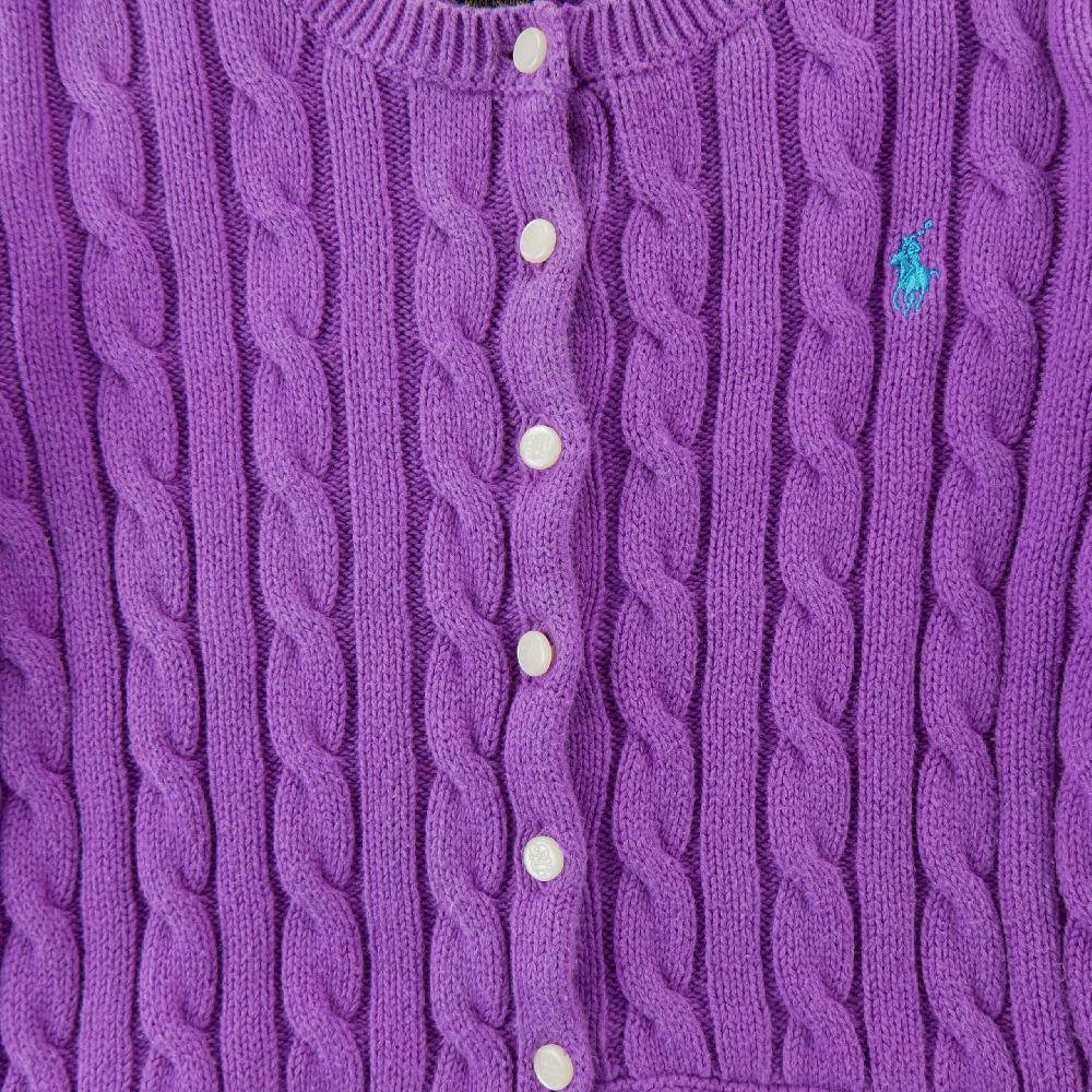Sportswear - Polo Ralph Lauren Gilets Cable-Knit Cotton Cardigan Maille torsadée Fille Taille 6 ans #QWE7744 - photo 3