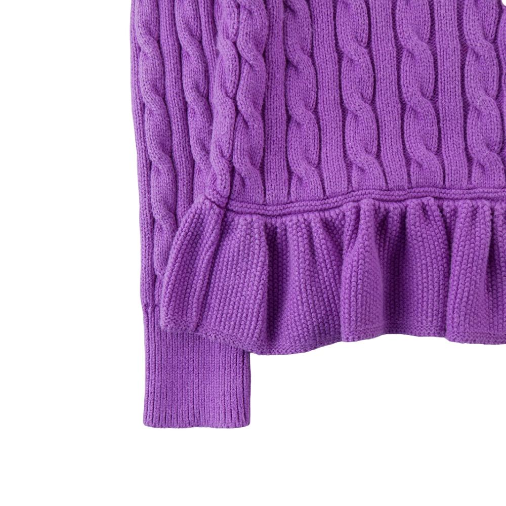 Sportswear - Polo Ralph Lauren Gilets Cable-Knit Cotton Cardigan Maille torsadée Fille Taille 6 ans #QWE7744 - photo 4