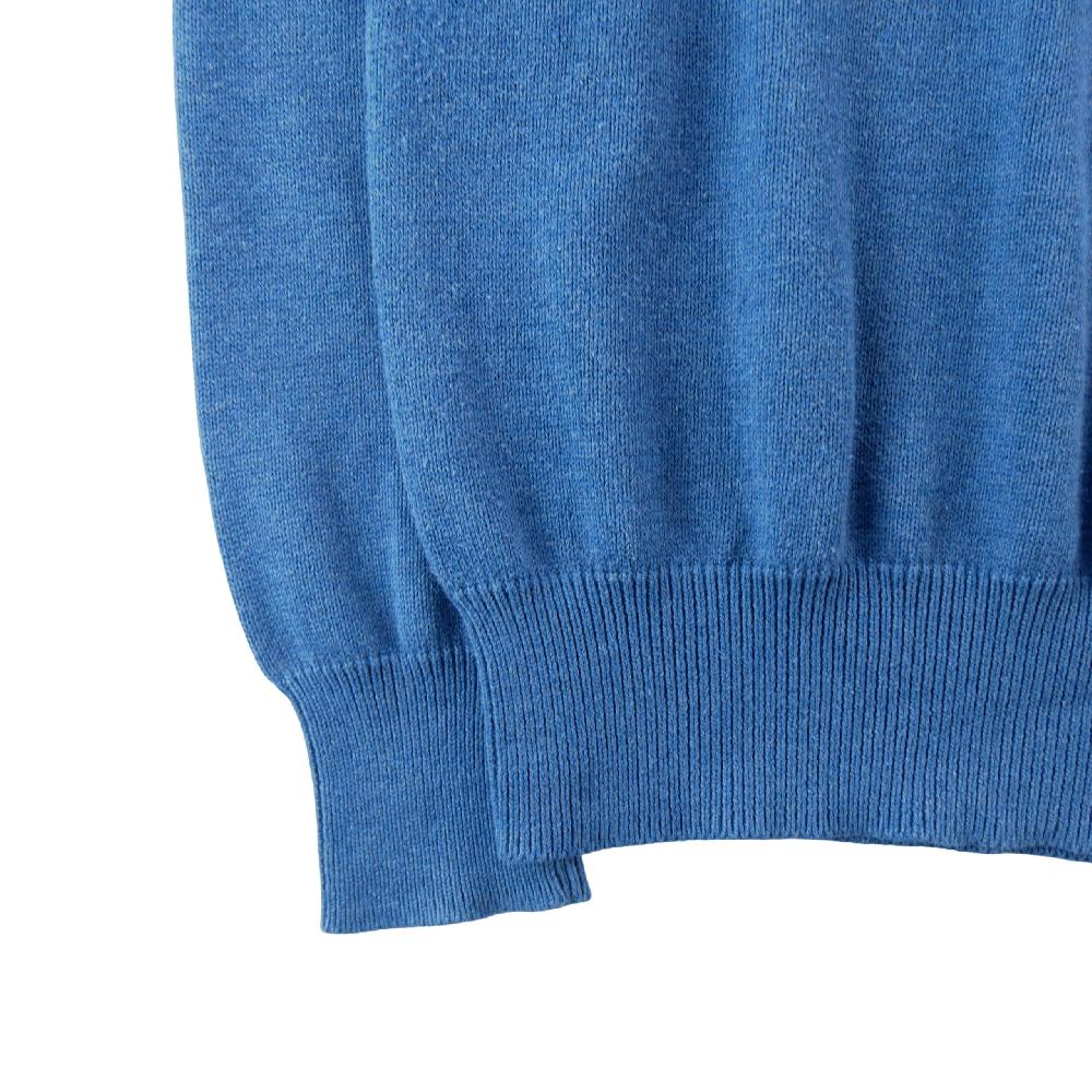 Sportswear - Polo Ralph Lauren Pull col V coton Pony brodé Maille fine Garçon Taille 8 ans Bleu #QWE7815 - photo 4