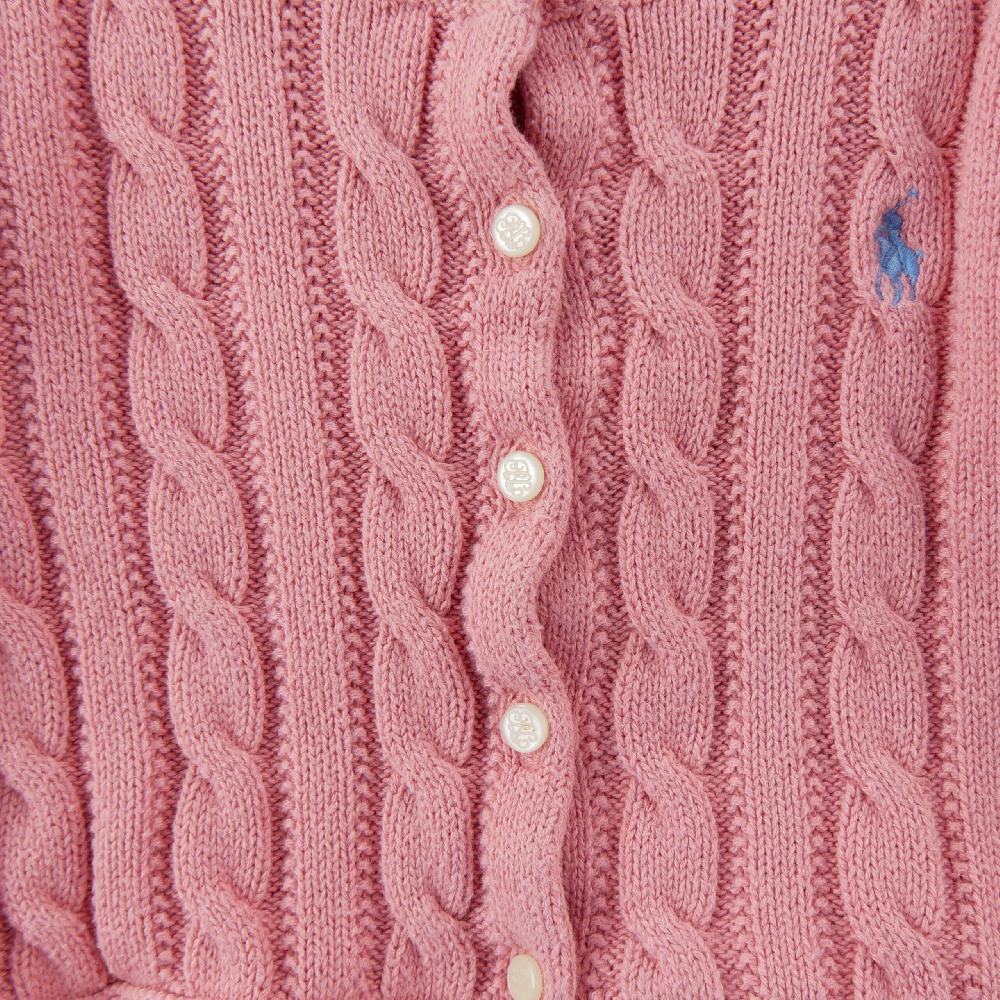 Sportswear - Ralph Lauren Gilets Cable Cotton Peplum Cardigan Maille torsadée Fille Taille 2 ans Rose #QWE7748 - photo 3