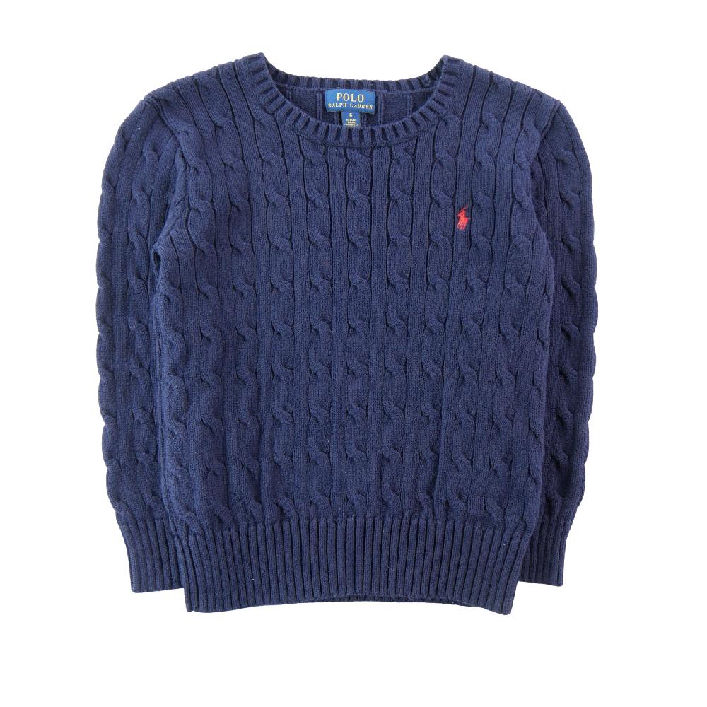 Sportswear - Polo Ralph Lauren Pull Cable-Knit Cotton Sweater Maille torsadée Garçon Taille 6 ans Marine #QWE7746 - photo 1