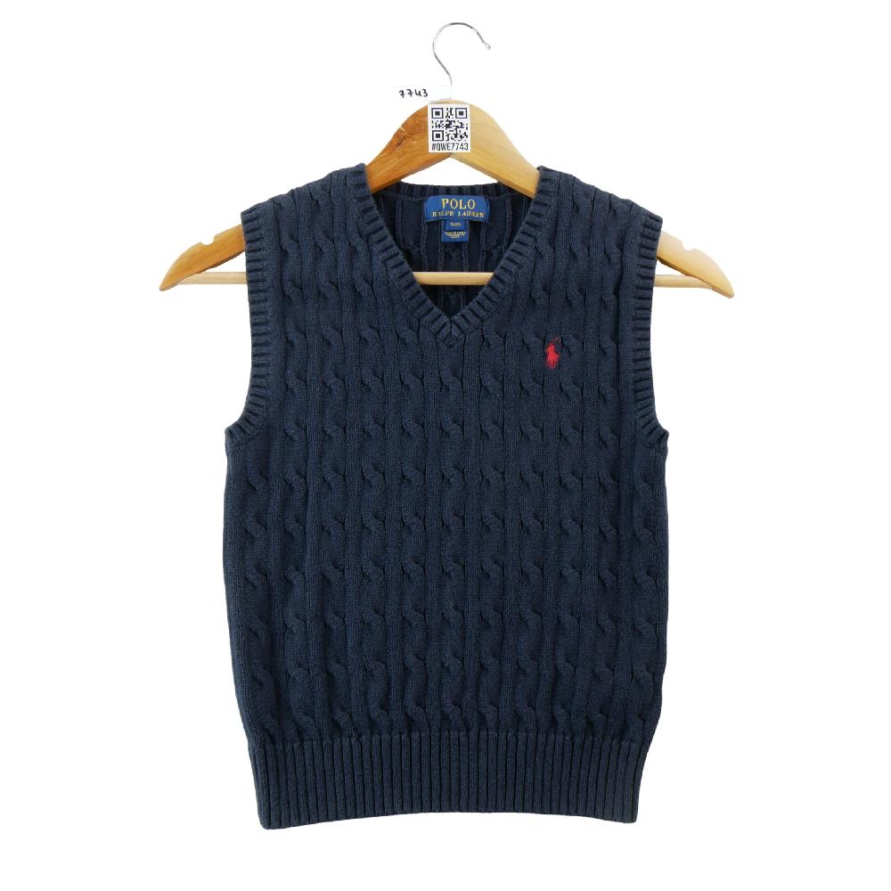 Sportswear - Polo Ralph Lauren Pull Cable-Knit Sweater Vest Maille torsadée Col V Garçon Taille 8 ans #QWE7743 - photo 1