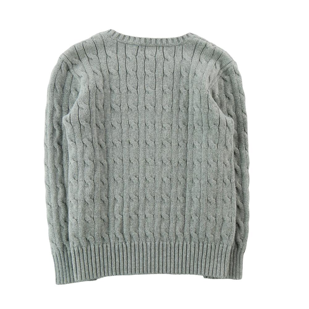 Sportswear - Polo Ralph Lauren Pull Cable-Knit Cotton Sweater Maille torsadée Garçon Taille 7 ans Gris #QWE7812 - photo 2
