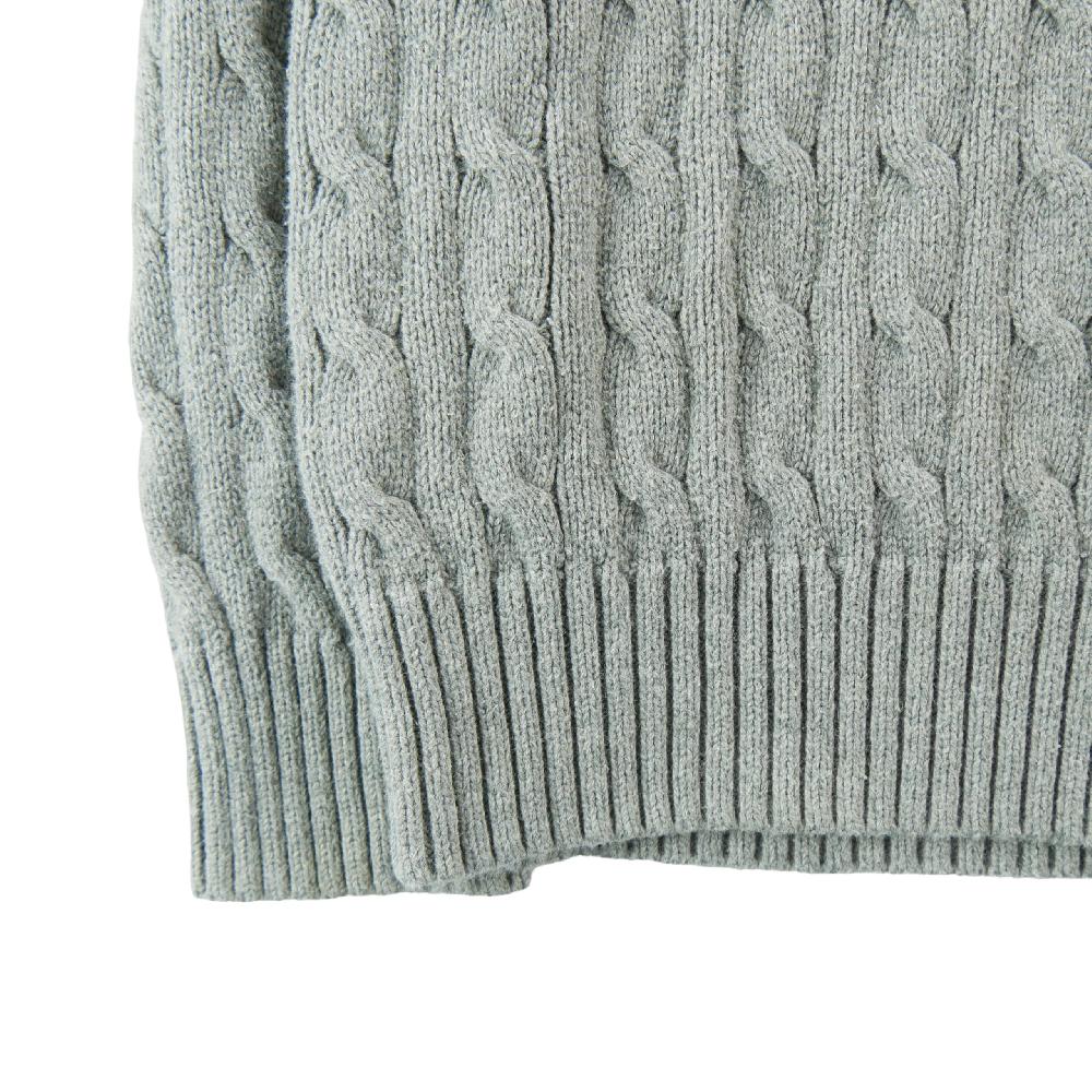 Sportswear - Polo Ralph Lauren Pull Cable-Knit Cotton Sweater Maille torsadée Garçon Taille 7 ans Gris #QWE7812 - photo 4