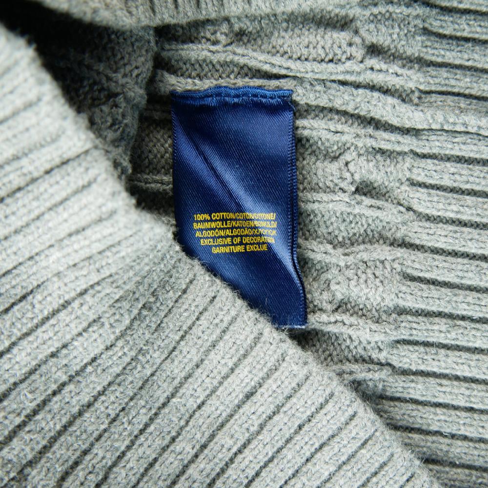 Sportswear - Polo Ralph Lauren Pull Cable-Knit Cotton Sweater Maille torsadée Garçon Taille 7 ans Gris #QWE7812 - photo 7