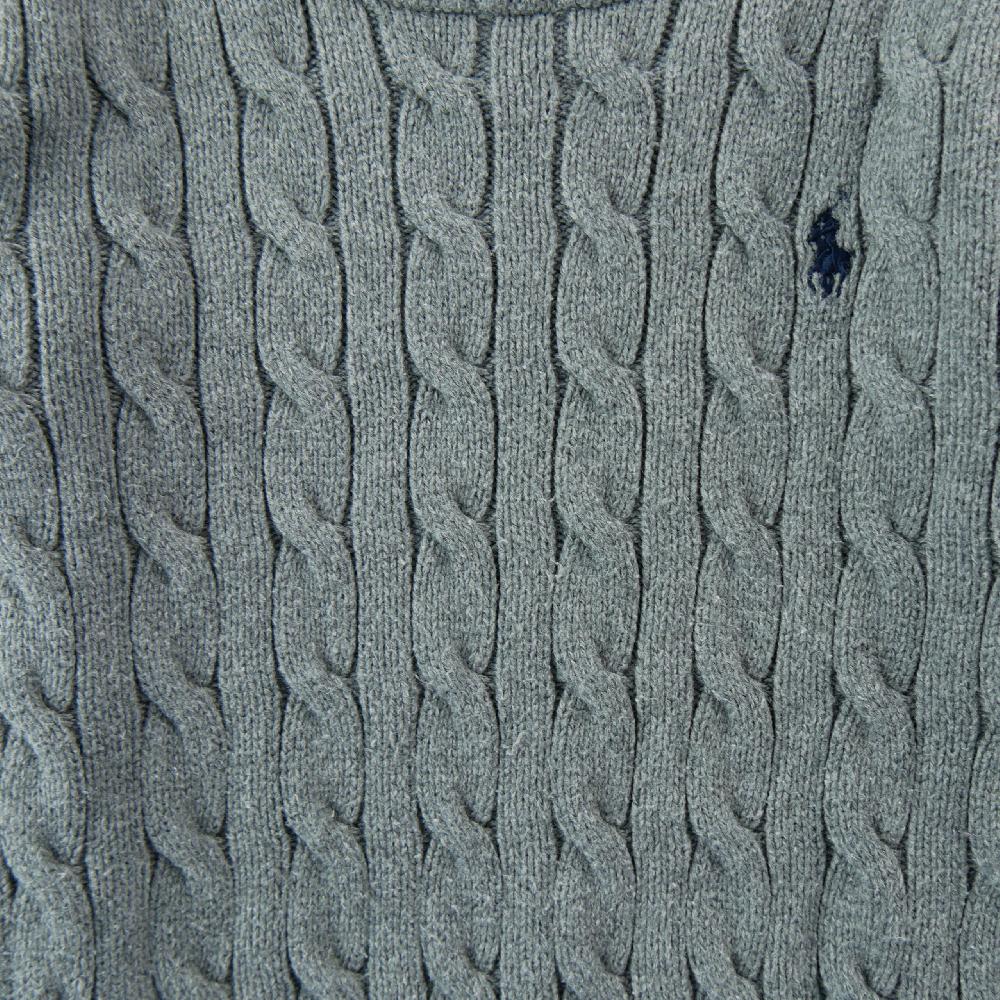 Sportswear - Polo Ralph Lauren Pull Cable-Knit Cotton Sweater Maille torsadée Garçon Taille 4 ans Gris #QWE7754 - photo 2