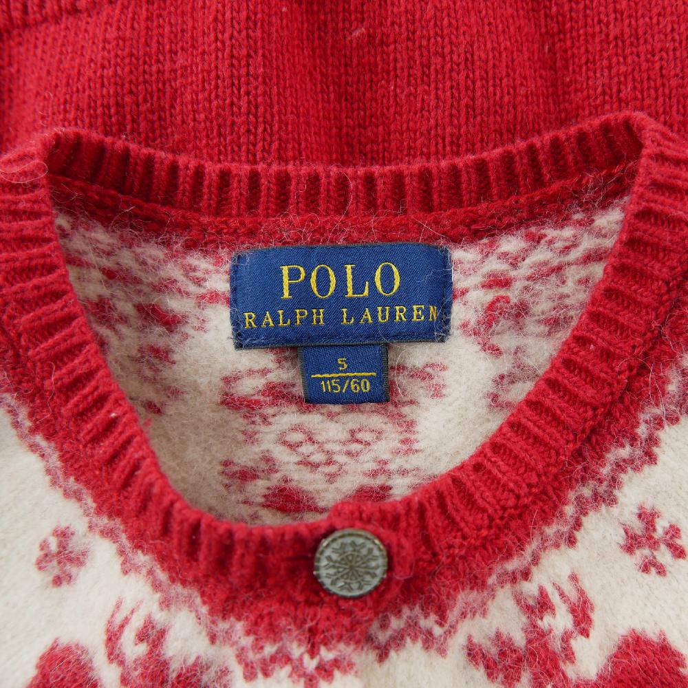 Sportswear - Polo Ralph Lauren Gilets Cardigan motif rennes Maille cachemire mélangé Fille Taille 5 ans #QWE7752 - photo 5