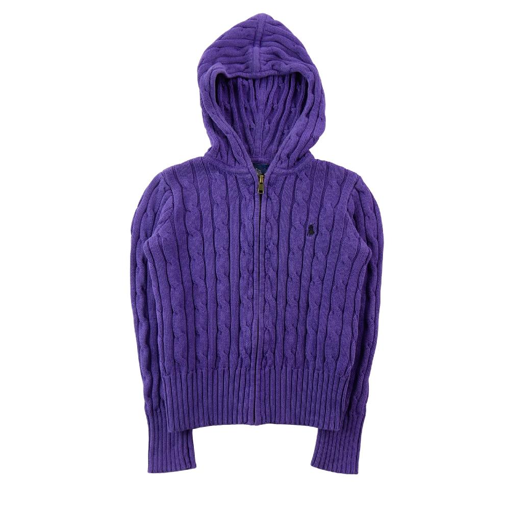 Sportswear - Polo Ralph Lauren Gilets Cable Cotton Hooded Full-Zip Sweater Capuche Fille Taille 7 ans #QWE7751 - photo 1