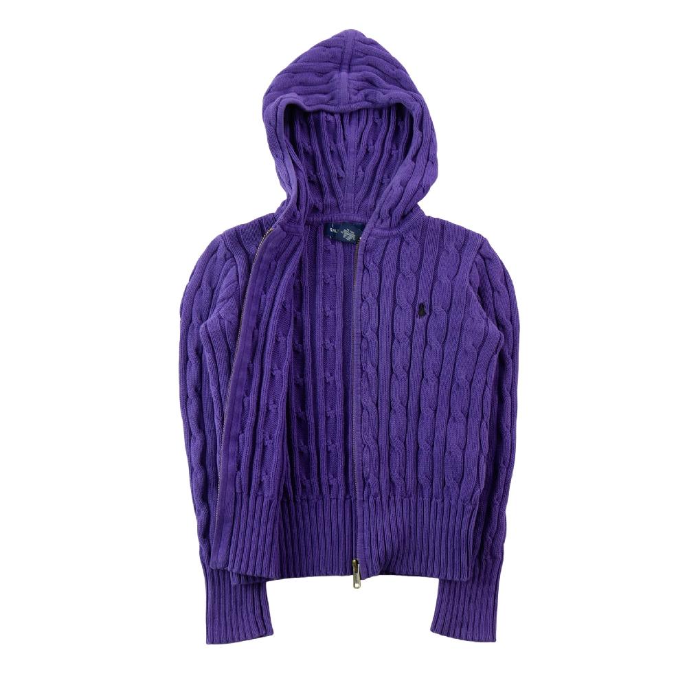 Sportswear - Polo Ralph Lauren Gilets Cable Cotton Hooded Full-Zip Sweater Capuche Fille Taille 7 ans #QWE7751 - photo 3