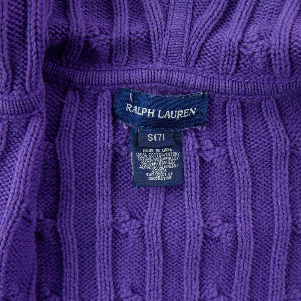 Sportswear - Polo Ralph Lauren Gilets Cable Cotton Hooded Full-Zip Sweater Capuche Fille Taille 7 ans #QWE7751 - photo 6