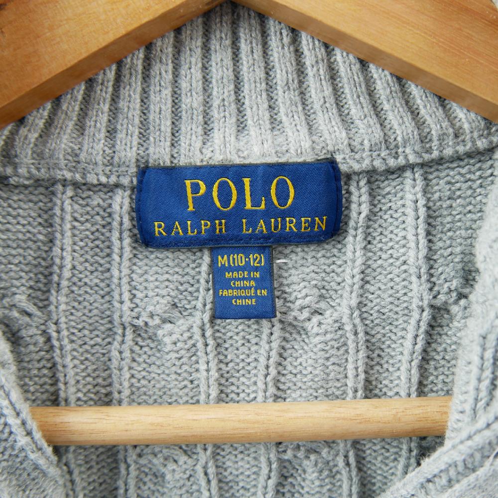 Sportswear - Polo Ralph Lauren Pull torsadé col camionneur Pony brodé 100% coton Garçon Taille 10/12 ans #QWE7742 - photo 5