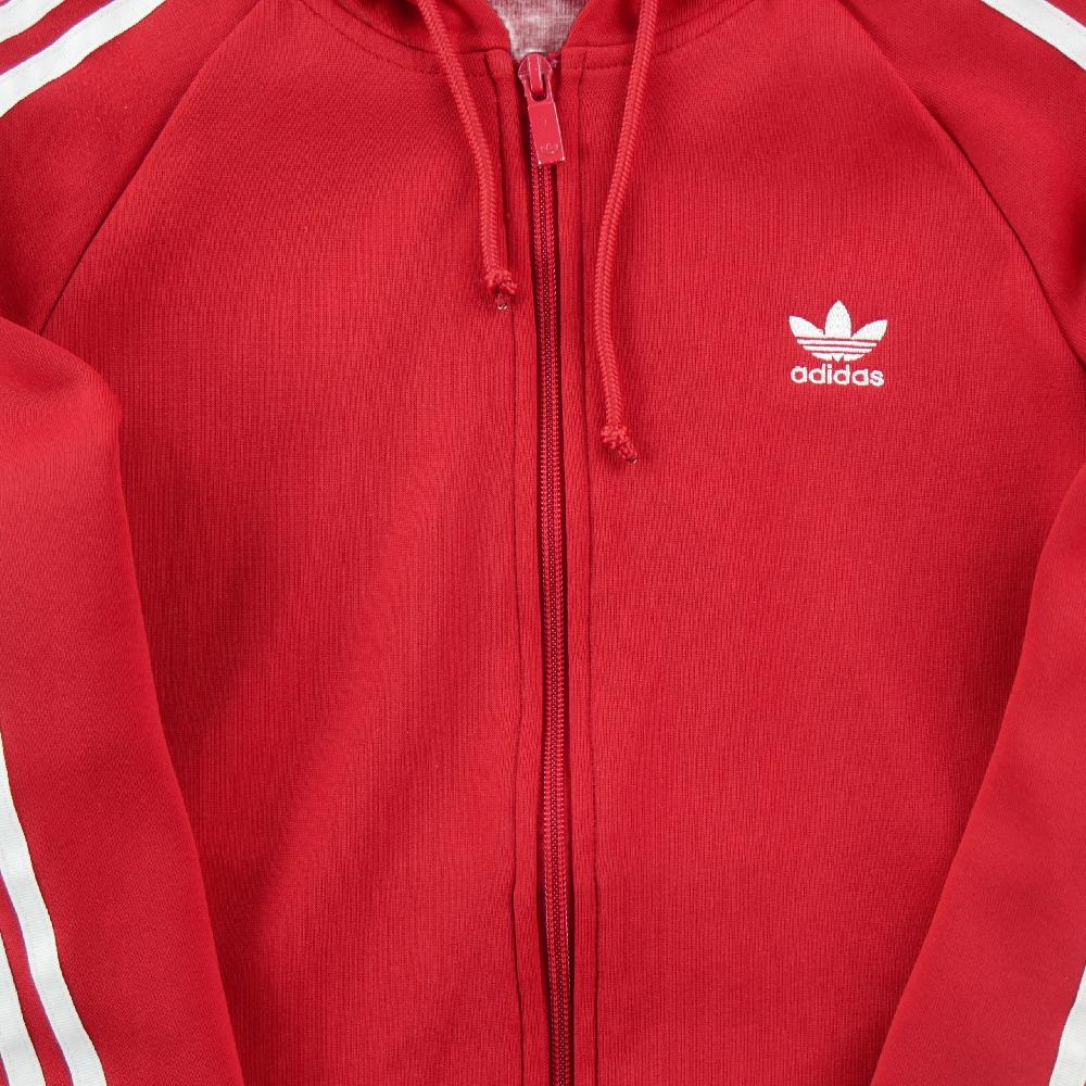 Sportswear - Adidas Sweat à capuche Girly Zip Hoody 3-Stripes Trefoil Femme Taille M Rouge #QWE4401 - photo 4