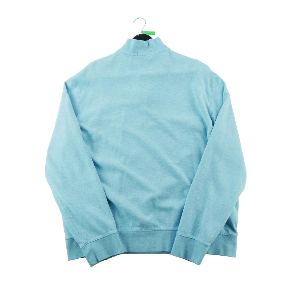 Sportswear - Polo Ralph Lauren Sweat 1/4 zip Col camionneur Cavalier Polo brodé Homme Taille L Bleu #QWE0521 - photo 2